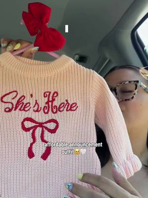 Baby Girls Knitted Romper Embroidery Bow Letters SHE is HERE Ruffled Sweater Winter Newborn Infant Clothes White 0-3Months