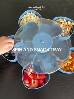 LUOBEIYAOHL Divided Spin and Snack Serving Tray 360 Rotating Snack Container