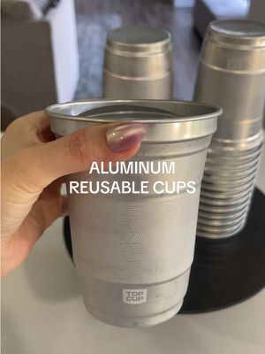 Top Cup Aluminum Cups, 12 oz Reusable Party Cups, Cold-Holding, Recyclable, 12 oz Cup, 50 Cups Per Pack, Made in USA