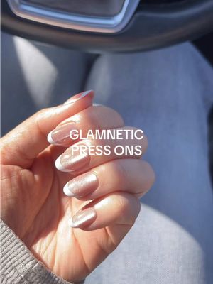 Glamnetic Press On Nails - Angelic Touch Spring Nails | Short Oval Fake Nails in a Delicate Nude Base with White French Tips and a Velvet Finish | 15 Sizes - 30 Nail Kit with Glue