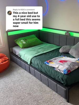 Hasuit Corner Bed Frame with Storage Drawers, Twin Daybed with Line Fabric Upholstered Fence, Kids Bed Unit with LED Light and Charging Station, Modern Bed Frame