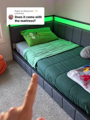 Hasuit Corner Bed Frame with Storage Drawers, Full Daybed with Line Fabric Upholstered Fence, Kids Bed Unit with LED Light and Charging Station, Modern Bed Frame Full Size, Gray