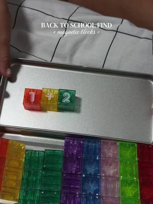 Magnetic math building blocks set