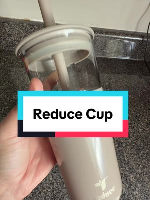 Reduce Glass iced coffee tumbler with straw