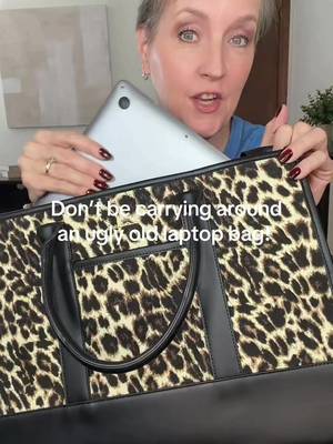LOVEVOOK Leopard print laptop bag