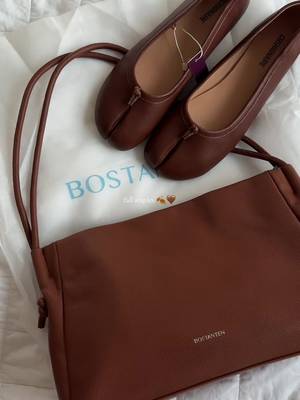 BOSTANTEN Brown leather shoulder bag