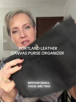 Portland Leather Canvas purse organizer insert