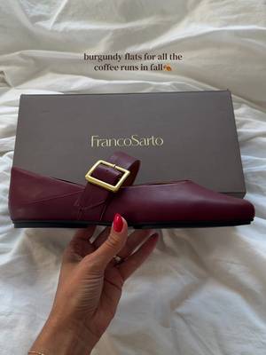 Franco Sarto Burgundy Mary Jane Flats