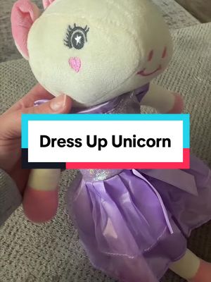 Dress-up plush unicorn doll set