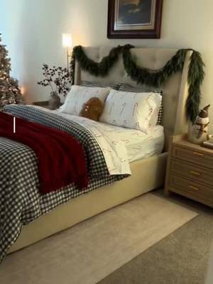 Christmas candy cane print bed sheets