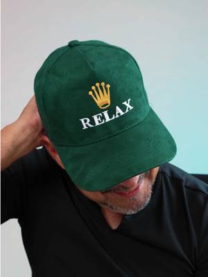 Relax Gold Crown Premium Snapback Adjustable Hat Full Suede One Size Fits Most USA Embroidery Men and Women (Green)