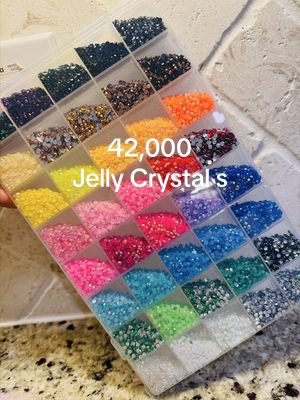 B-7000 Glue with 15000Pcs Craft Rhinestones, Resin Jelly Rhinestones Flat Back Gems Crystals for Crafts Bling with Fabric Glue for Crafting Tumblers, Wedding Shoes Graduation Cap Decor